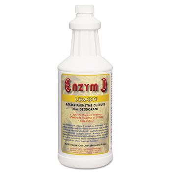 Big D Industries Enzym D Digester Liquid Deodorant, Lemon, 32oz, 12/Carton