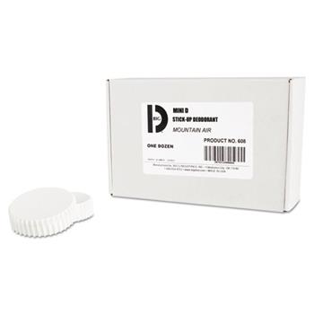 Big D Industries Mini D Stick-Up Deodorant, Mountain Air, 2.5oz, Dispenser, 12/Carton