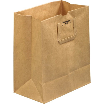 W.B. Mason Co. Flat Handle Grocery Bags, 12&quot; x 7&quot; x 14&quot;, Kraft, 300/CS