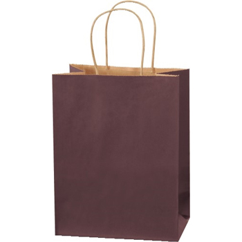 W.B. Mason Co. Tinted Shopping Bags, 8&quot; x 4 1/2&quot; x 10 1/4&quot;, Brown, 250/CS