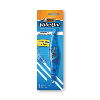 BIC Wite-Out Brand Exact Liner Correction Tape, Non-Refillable, Blue, 1/5&quot; x 236&quot;