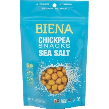 Biena Chickpeas, Sea Salt, 5 oz., 8/CS