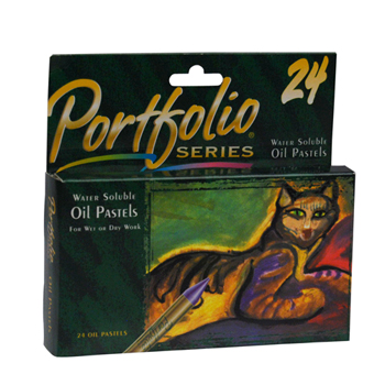 Crayola 24 Assorted Colors, Water Soluble Portfolio Series Oil Pastels