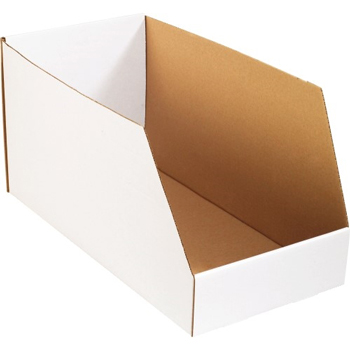 W.B. Mason Co. Jumbo Open Top Bin Boxes, 12&quot; x 24&quot; x 12&quot;, White, 25/BD