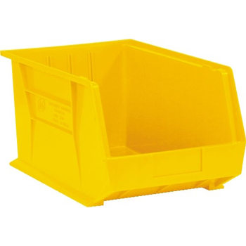 W.B. Mason Co. Plastic Stack &amp; Hang Bin Boxes, 5 3/8&quot; x 4 1/8&quot; x 3&quot;, Yellow, 24/CS