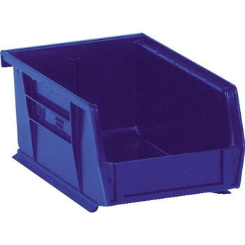 W.B. Mason Co. Plastic Stack &amp; Hang Bin Boxes, 7 3/8&quot; x 4 1/8&quot; x 3&quot;, Blue, 24/CS