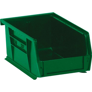W.B. Mason Co. Plastic Stack &amp; Hang Bin Boxes, 9 1/4&quot; x 6&quot; x 5&quot;, Green, 12/CS