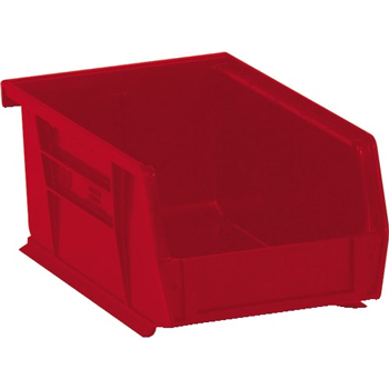 W.B. Mason Co. Plastic Stack &amp; Hang Bin Boxes, 9 1/4&quot; x 6&quot; x 5&quot;, Red, 12/CS