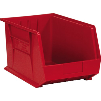 W.B. Mason Co. Plastic Stack &amp; Hang Bin Boxes, 10 3/4&quot; x 8 1/4&quot; x 7&quot;, Red, 6/CS