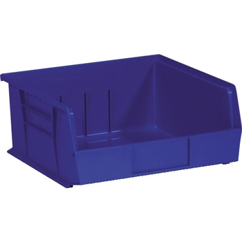 W.B. Mason Co. Plastic Stack &amp; Hang Bin Boxes, 10 7/8&quot; x 11&quot; x 5&quot;, Blue, 6/CS