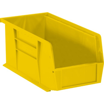 W.B. Mason Co. Plastic Stack &amp; Hang Bin Boxes, 18&quot; x 8 1/4&quot; x 9&quot;, Yellow, 6/CS