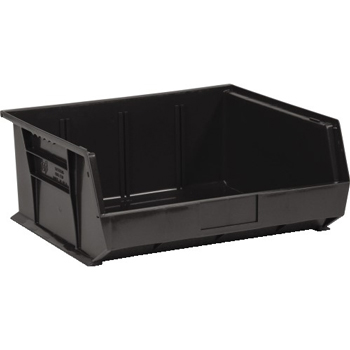 W.B. Mason Co. Plastic Stack &amp; Hang Bin Boxes, 14 3/4&quot; x 16 1/2&quot; x 7&quot;, Black, 6/CS