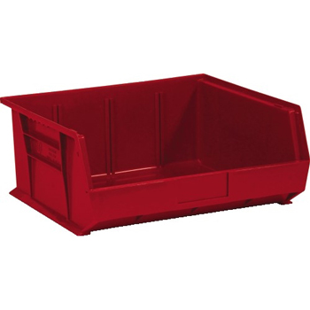 W.B. Mason Co. Plastic Stack &amp; Hang Bin Boxes, 14 3/4&quot; x 16 1/2&quot; x 7&quot;, Red, 6/CS
