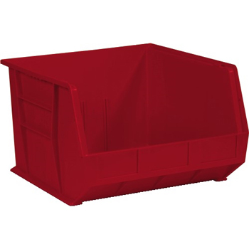 W.B. Mason Co. Plastic Stack &amp; Hang Bin Boxes, 18&quot; x 16 1/2&quot; x 11&quot;, Red, 3/CS
