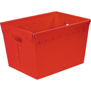 W.B. Mason Co. Space Age Totes, 23&quot; x 15&quot; x 16&quot;, Red, 6/CS