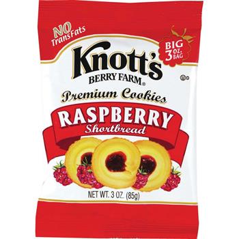 Knott&#39;s Berry Farm Shortbread Cookie, Raspberry, 3 oz, 48/CS