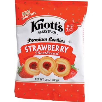 Knott&#39;s Berry Farm Shortbread Cookie, Strawberry, 3 oz, 48/CS