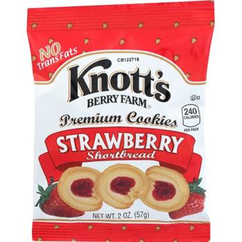 Knott&#39;s Berry Farm Shortbread Cookie, Strawberry, 2 oz, 60/CS