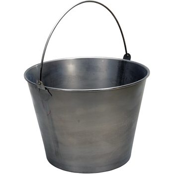 Vestil Bucket, Stainless Steel, 5 gal.