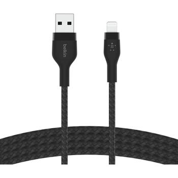 Belkin USB-A to Lightning Cable Connector, 3.28 ft, Apple, Cable Strap, Black