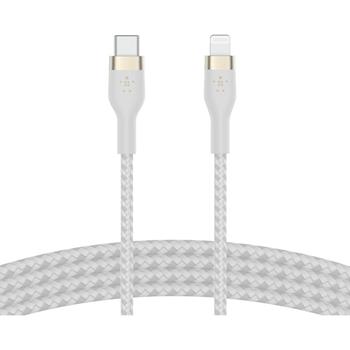 Belkin USB-C to Lightning Cable Connector, 6.56 ft, Apple, Cable Strap, White