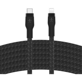 Belkin USB-C to Lightning Cable Connector, 9.84 ft, Apple, Cable Strap, Black