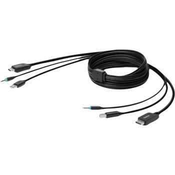 Belkin Combo Cable, DisplayPort, Mini-phone, USB, Black