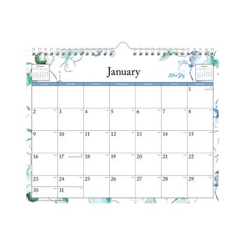 Blue Sky Monthly Wall Calendar, 12 Month, 11&quot; x 8-3/4&quot;, Lindley, Jan 2024 - Dec 2024