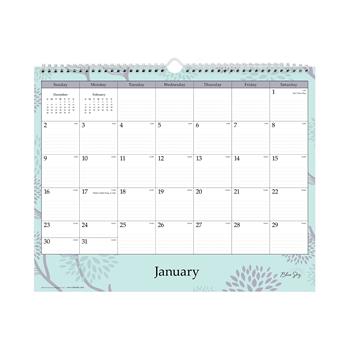 Blue Sky Monthly Wall Calendar, 12 Month, 15&quot; x 12&quot;, Rue Du Flore, Jan 2024 - Dec 2024