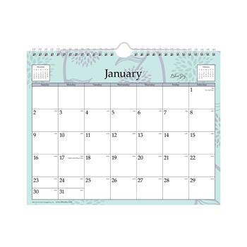 Blue Sky Monthly Wall Calendar, 12 Month, 11&quot; x 8-3/4&quot;, Rue Du Flore, Jan 2024 - Dec 2024