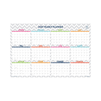 Blue Sky™ Dabney Lee Ollie Laminated Wall Calendar, 36&quot; x 24&quot;, 2020-2021