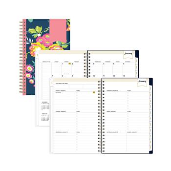 Blue Sky Day Designer Peyton Navy Create-Your-Own Cover Weekly/Monthly Planner, 5 x 8 in