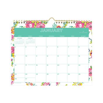 Blue Sky Day Designer Monthly Wall Calendar, 11&quot; x 8.75&quot;, Peyton White, 2024