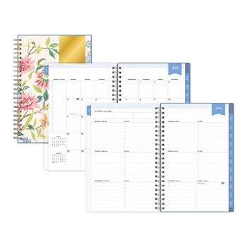 Blue Sky Day Designer Climbing Floral Blush Create-Your-Own Cover Weekly/Monthly Academic Planner, 8&quot;L x 6&quot;W, 2023-2024