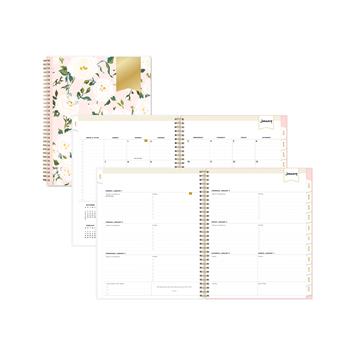 Blue Sky Day Designer Coming Up Roses Create-Your-Own Cover Weekly/Monthly Planner, 8.5 x 11 in