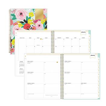 Blue Sky Day Designer Secret Garden Mint Create-Your-Own Cover Weekly/Monthly Planner, 8.5 x 11 in