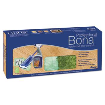 Bona Hardwood Floor Care Kit, 15&quot; Head, 52&quot; Handle, Blue