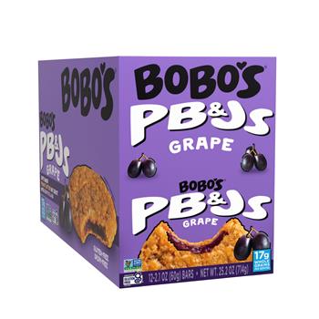 Bobo&#39;s PB &amp; J&#39;s Grape Jam, 2.1 oz, 12/Case