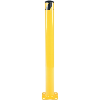 Vestil Safety Bollard, Steel Pipe, 48&quot; H x 4 1/2&quot; Dia., Fixed, Yellow
