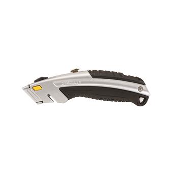 Stanley Curved Quick-Change Utility Knife, Stainless Steel Retractable Blade, 3 Blades