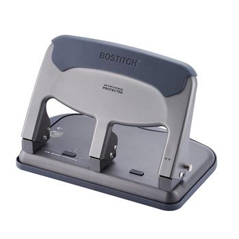 Bostitch EZ Squeeze? Hole Punch, Antimicrobial ,  40-Sheet Capacity, Metal