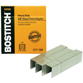 Stanley Bostitch Heavy Duty Chisel Point Staples, 1000/BX