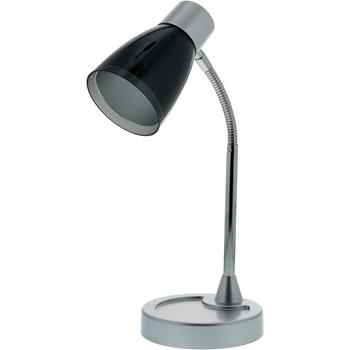 Bostitch Adjustable Desk Lamp, 20 in H, Black and Silver