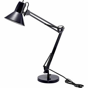 Bostitch Swing Arm Desk Lamp with Weighted Base, Black