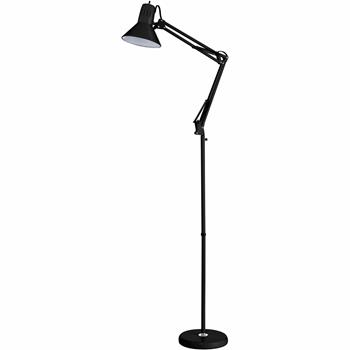 Bostitch Office Swing Arm LED Floor Lamp, 72 in, Black,