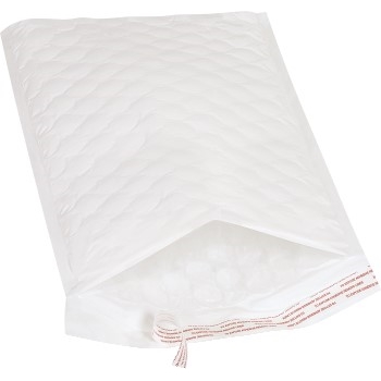 W.B. Mason Co. Jiffy TuffGard Extreme Self-Seal Bubble Lined Poly Mailers, #4, 9-1/2 in x 14-1/2 in, 5/16 in Bubble, White, 50/Case