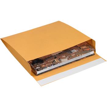 W.B. Mason Co. Expandable Self-Seal Envelopes, 10 in x 12 in x 2 in, Kraft, 100/Case