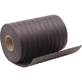 W.B. Mason Co. Perforated Recycled Foam Roll, 48 in x 550 ft, 1/8 in Thick, Black, 1 Roll