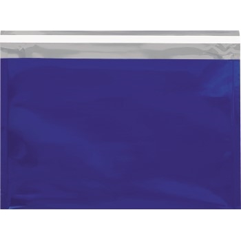W.B. Mason Co. Metallic Glamour Self-Seal Mailers, 9-1/2 in x 12-3/4 in, Blue, 250/Case
