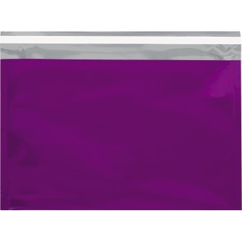 W.B. Mason Co. Metallic Glamour Self-Seal Mailers, 9-1/2 in x 12-3/4 in, Purple, 250/Case